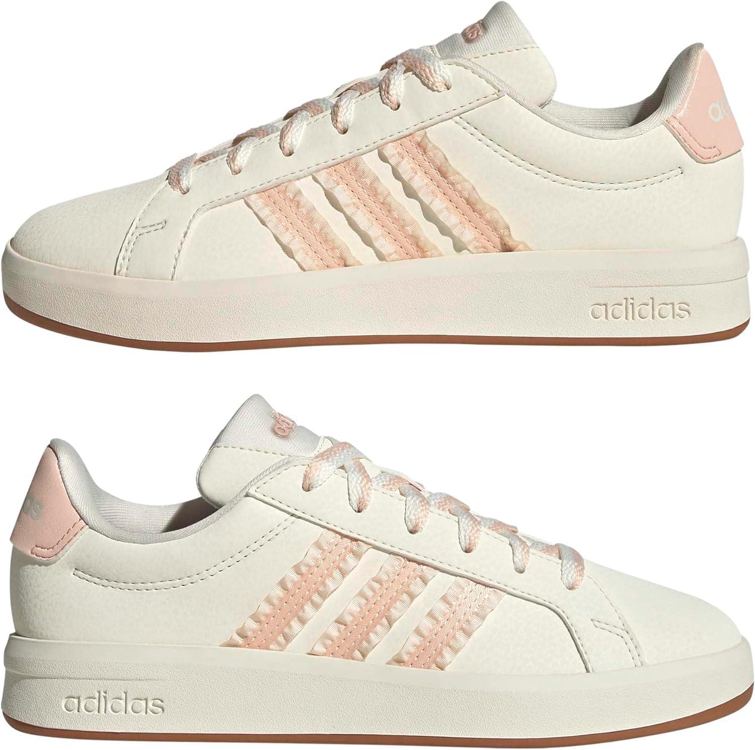 image:imageadidas UnisexChild Grand Court 30 Shoes Big KidCore WhiteBlush PinkGum