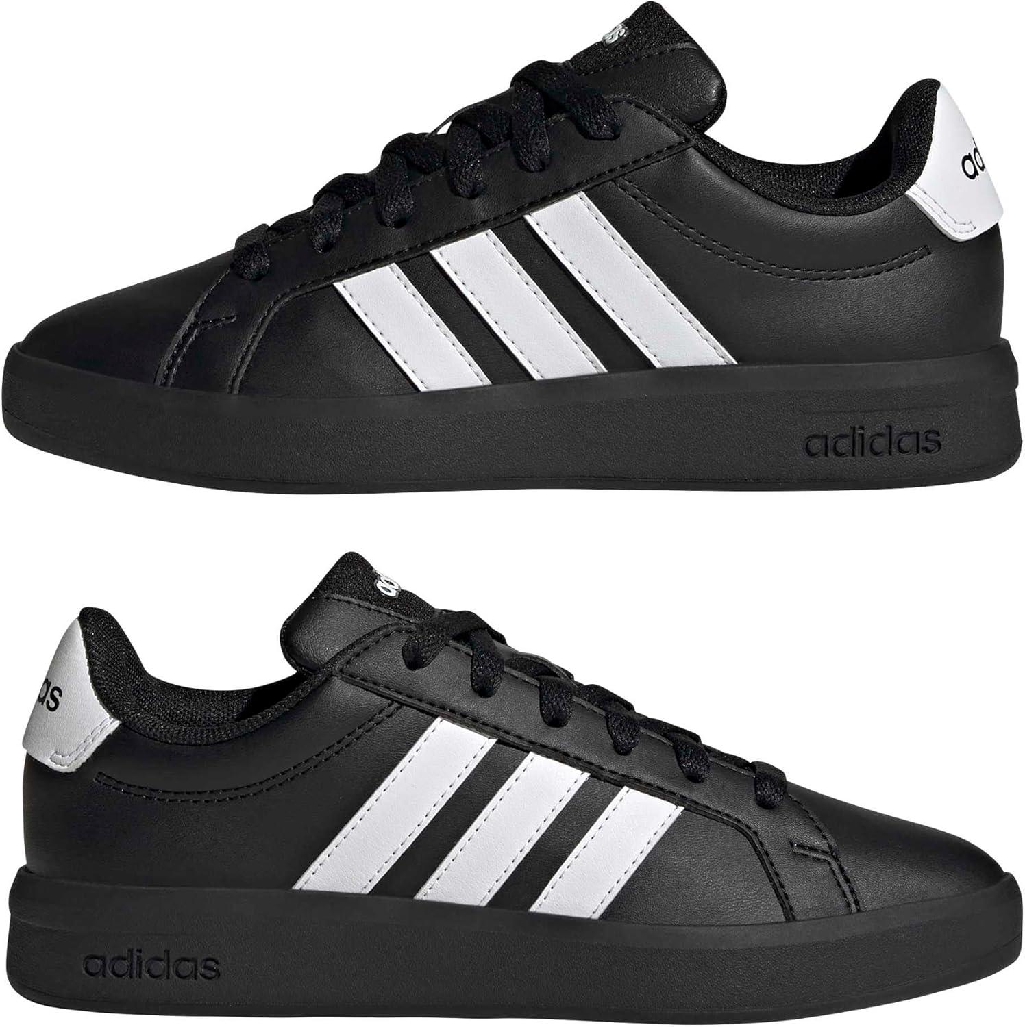 image:imageadidas UnisexChild Grand Court 30 Shoes Big KidWhiteBlackBlack