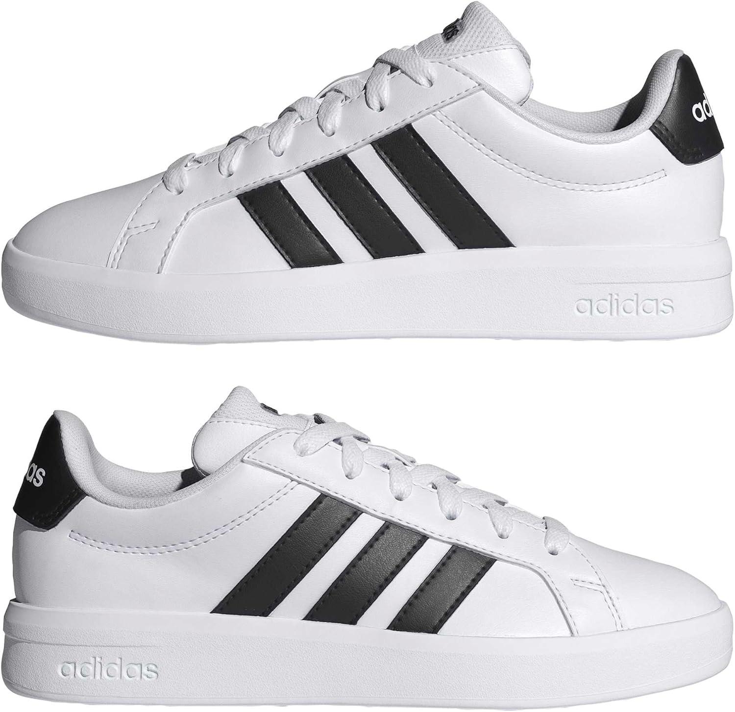 image:imageadidas UnisexChild Grand Court 30 Shoes Big KidWhiteBlackWhite