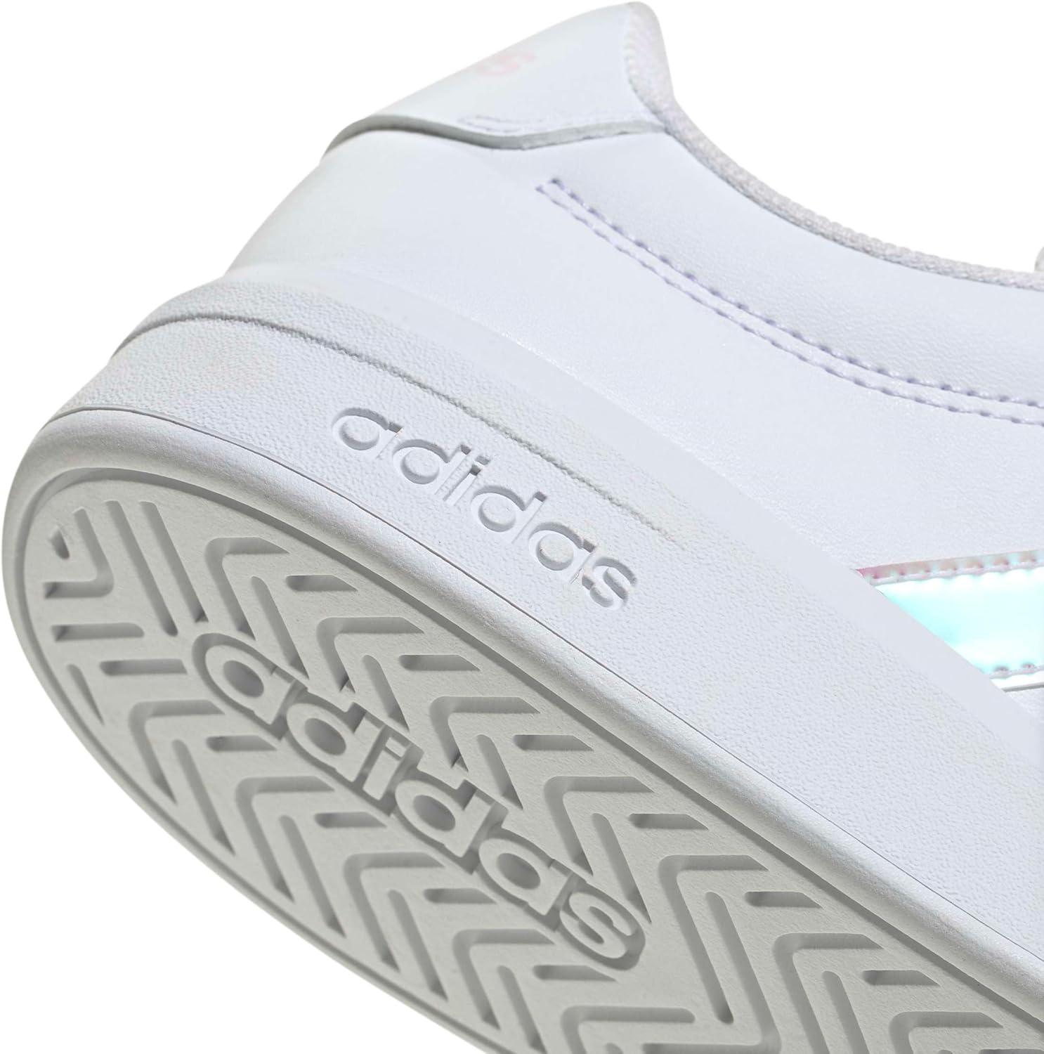 image:imageadidas UnisexChild Grand Court 30 Shoes Big KidWhiteIridescentAlmost Pink