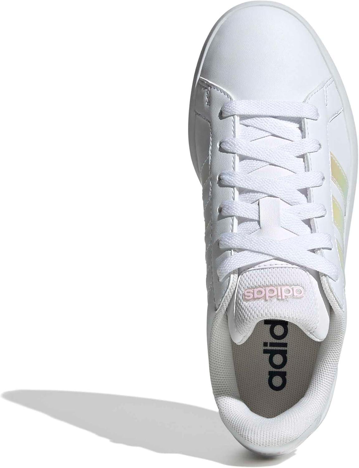 image:imageadidas UnisexChild Grand Court 30 Shoes Big KidWhiteIridescentAlmost Pink