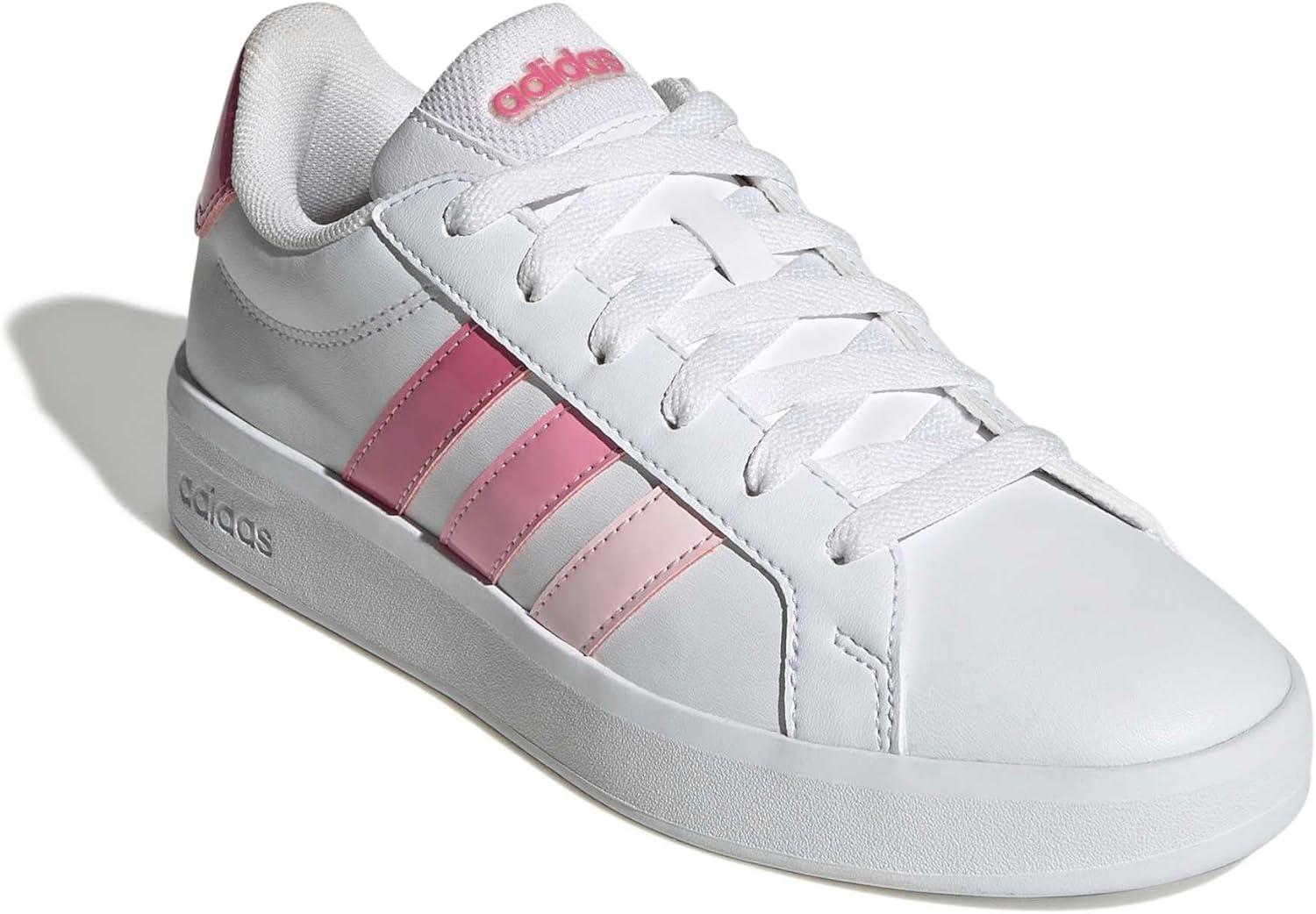 image:imageadidas UnisexChild Grand Court 30 Shoes Big KidWhitePink FusionBliss Pink