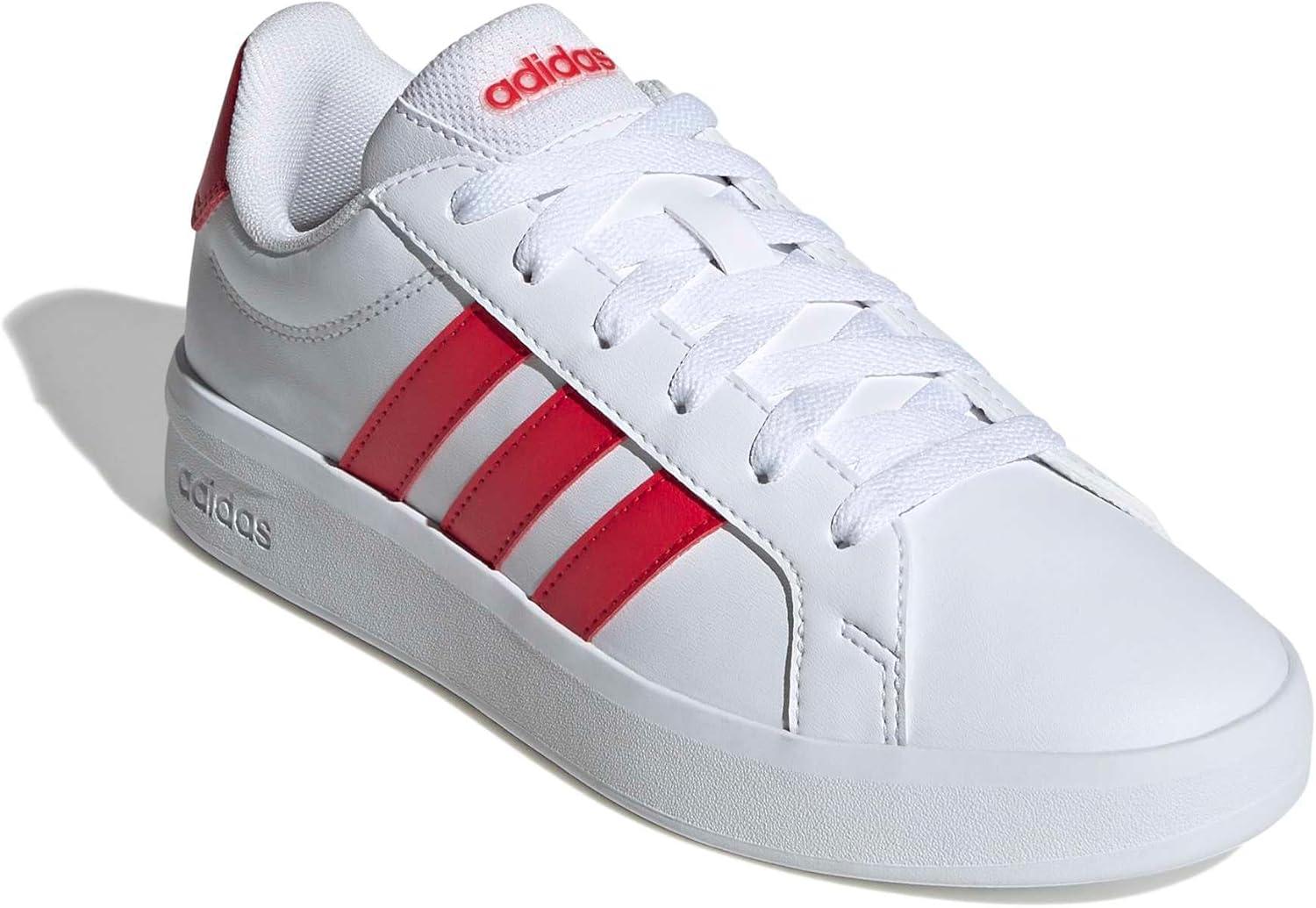 image:imageadidas UnisexChild Grand Court 30 Shoes Big KidWhitePure RubyPure Ruby