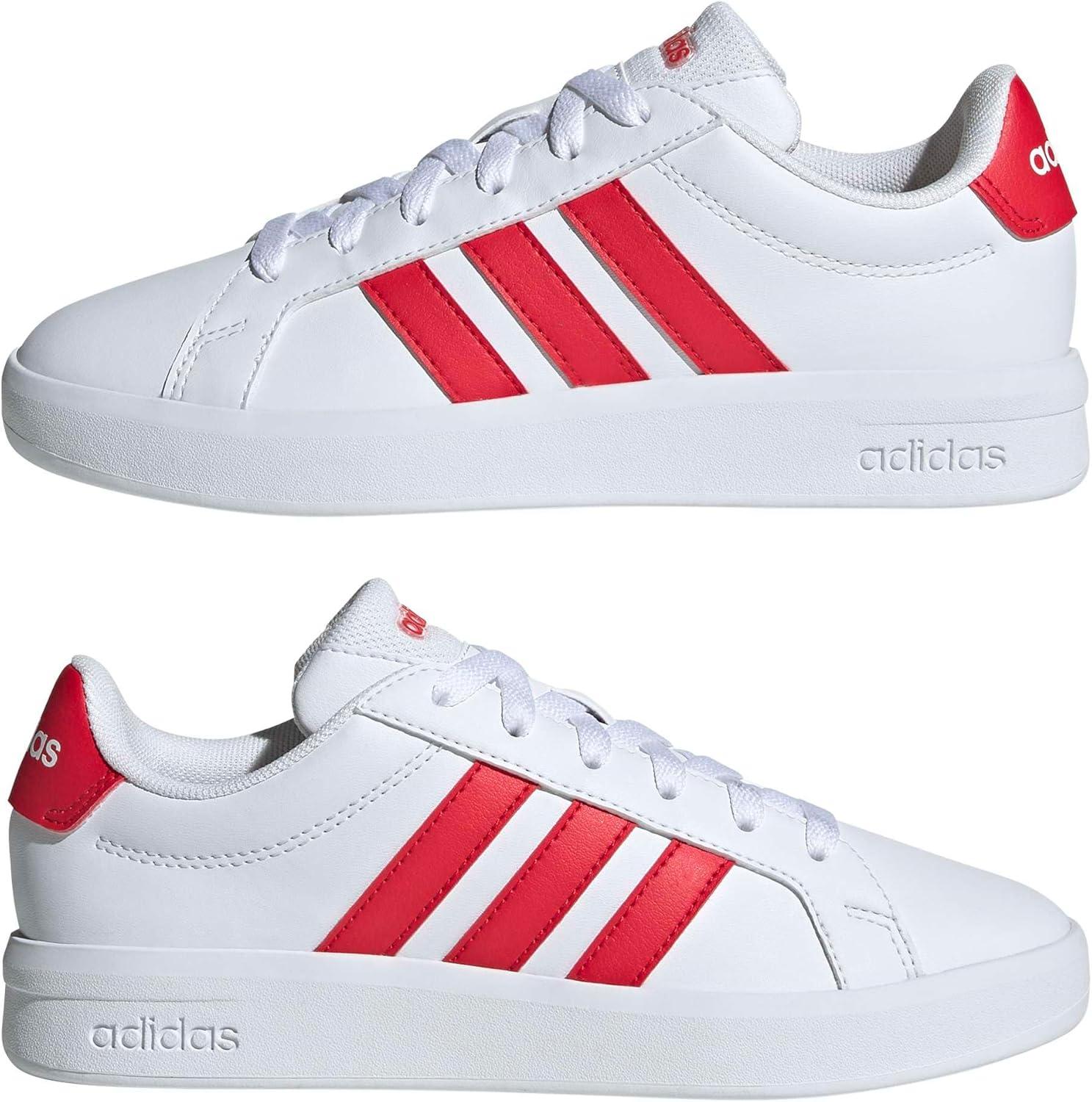 image:imageadidas UnisexChild Grand Court 30 Shoes Big KidWhitePure RubyPure Ruby