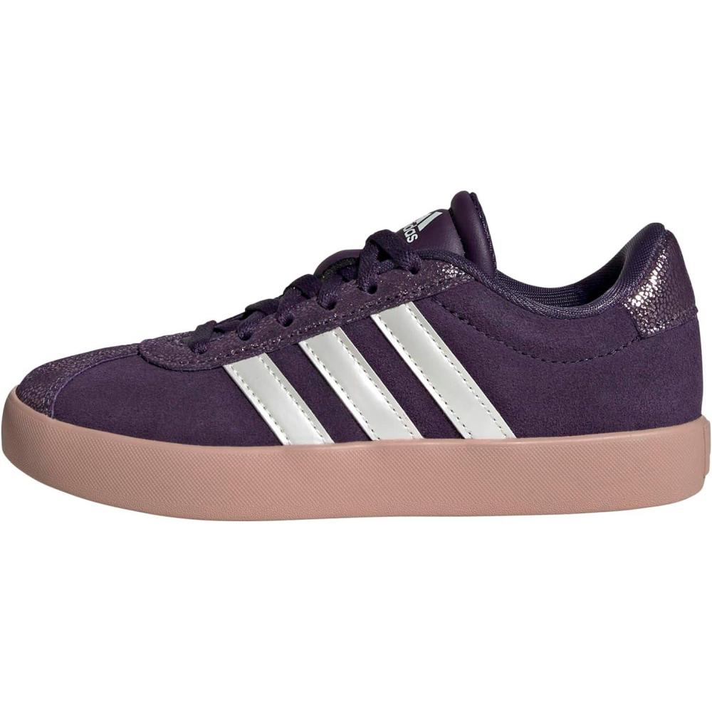 image:imageadidas Kids VL Court 30 ShoeAurora PlumZero MetallicPink Gum