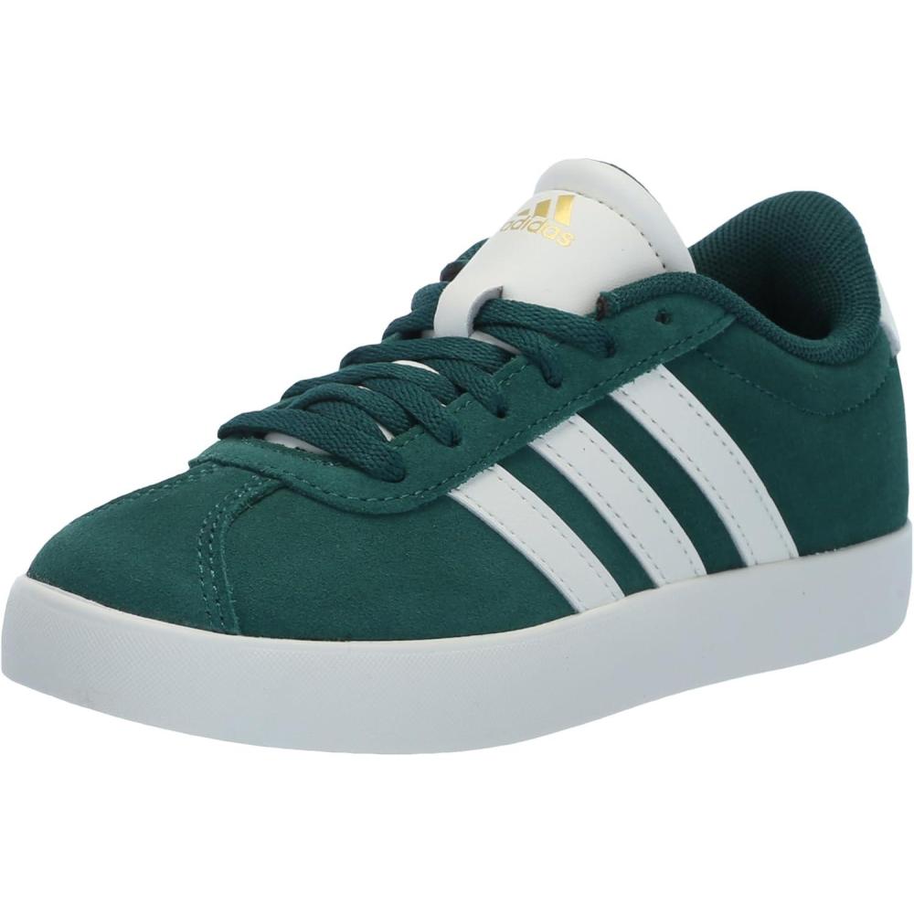 image:imageadidas Kids VL Court 30 ShoeCollegiate GreenOff WhiteGold Metallic