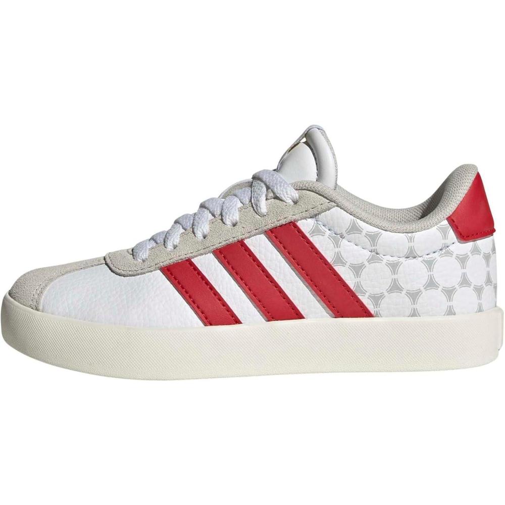 image:imageadidas Kids VL Court 30 ShoeWhiteTeam Colleg Red