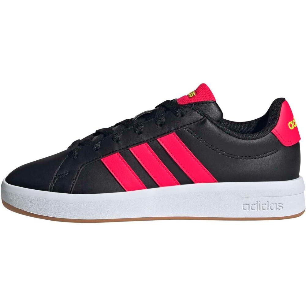 image:imageadidas UnisexChild Grand Court 30 Shoes Big KidBlackLucid RedLucid Lemon