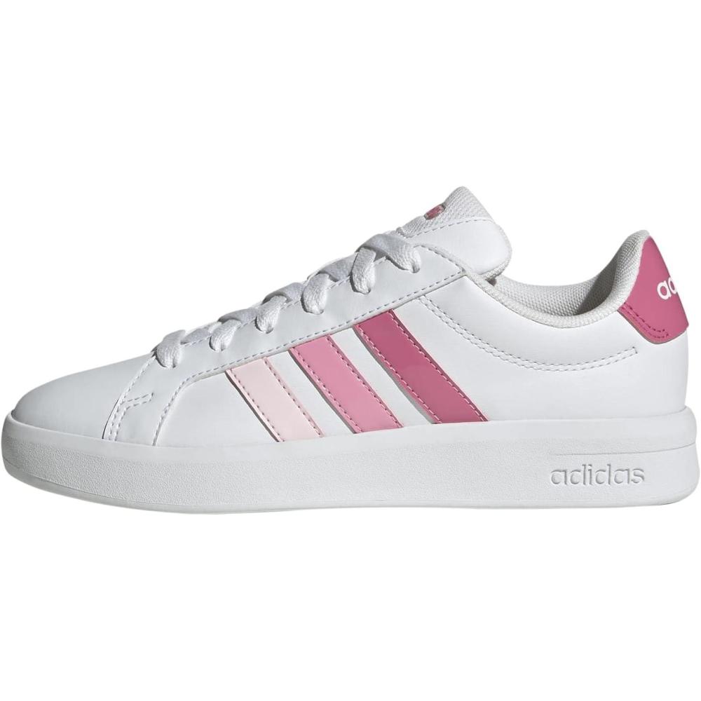 image:imageadidas UnisexChild Grand Court 30 Shoes Big KidWhitePink FusionBliss Pink