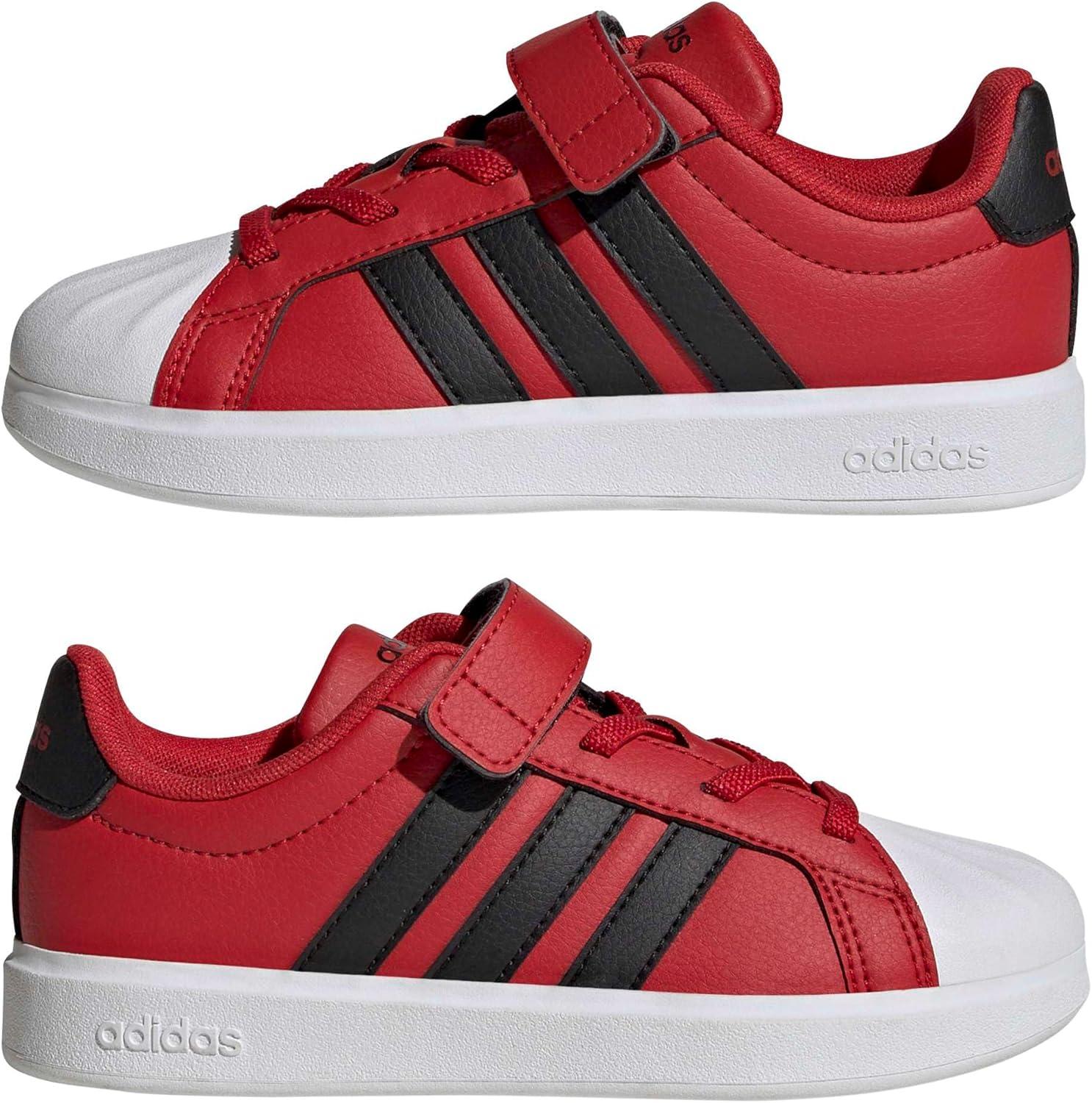 image:imageAdidas UnisexChild Streettalk Elastic Lace amp StrapBetter ScarletBlackWhite