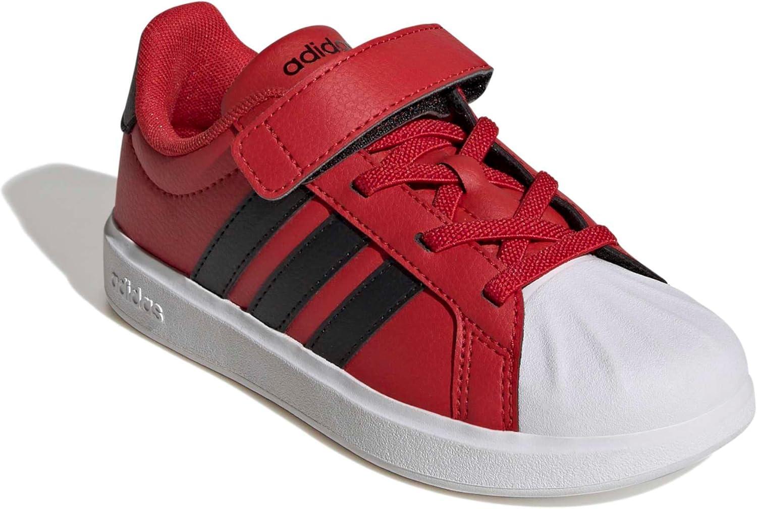 image:imageAdidas UnisexChild Streettalk Elastic Lace amp StrapBetter ScarletBlackWhite
