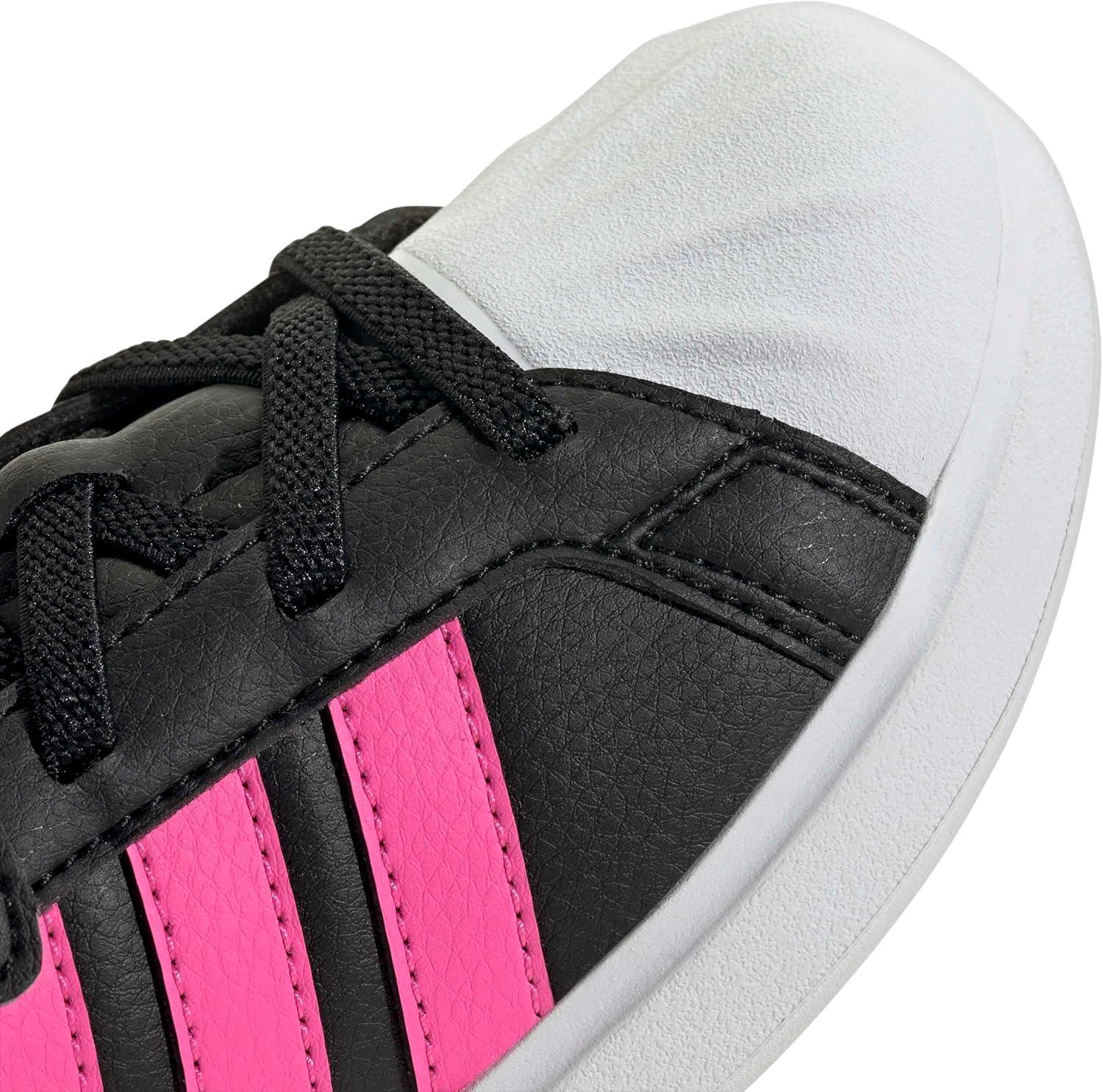 image:imageAdidas UnisexChild Streettalk Elastic Lace amp StrapBlackLucid PinkWhite