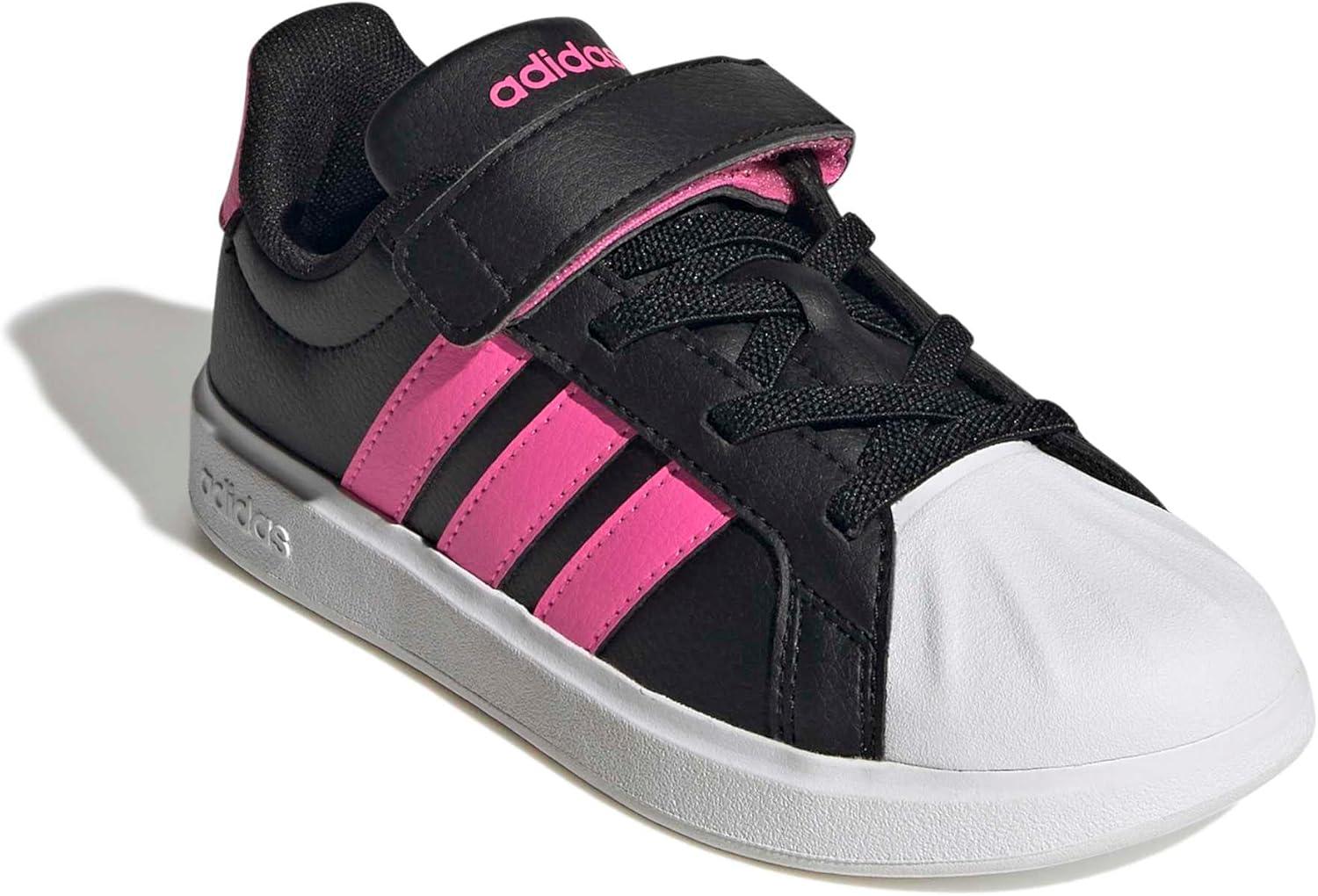image:imageAdidas UnisexChild Streettalk Elastic Lace amp StrapBlackLucid PinkWhite