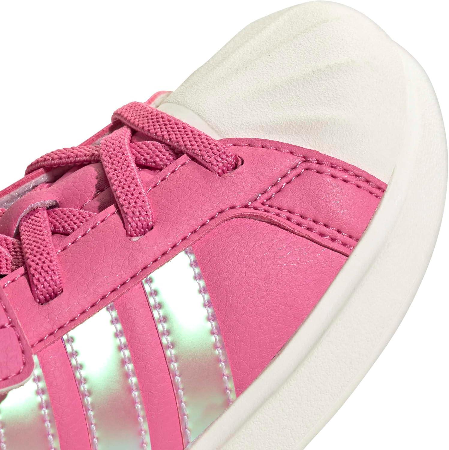image:imageAdidas UnisexChild Streettalk Elastic Lace amp StrapPink FusionWhiteWonder Quartz