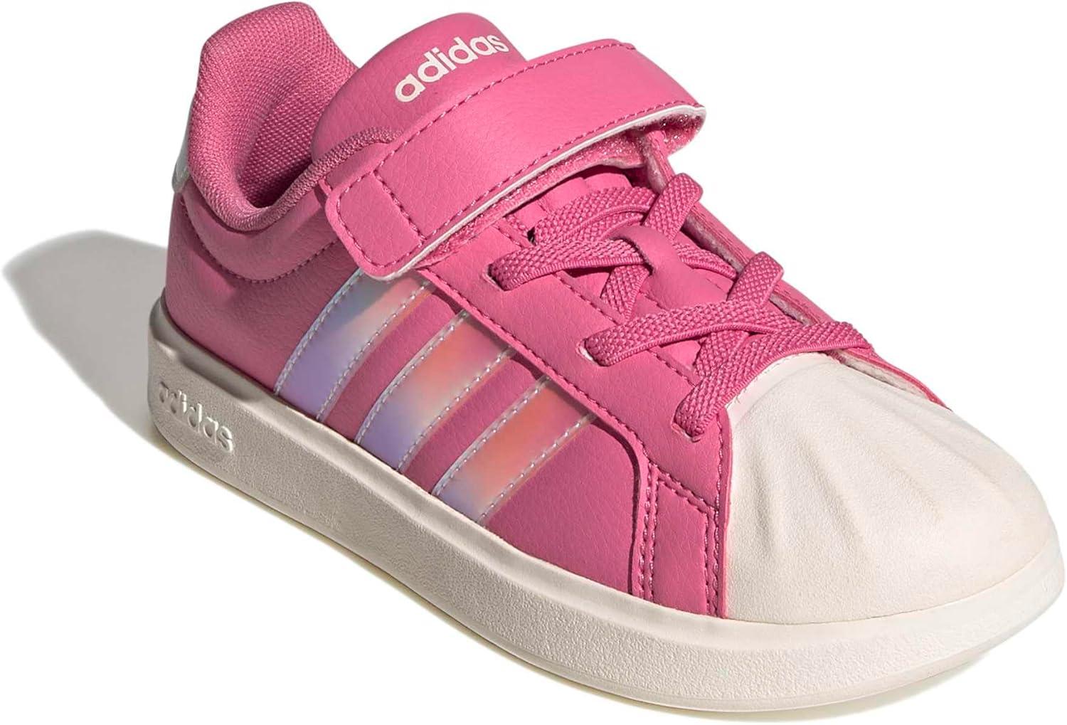 image:imageAdidas UnisexChild Streettalk Elastic Lace amp StrapPink FusionWhiteWonder Quartz