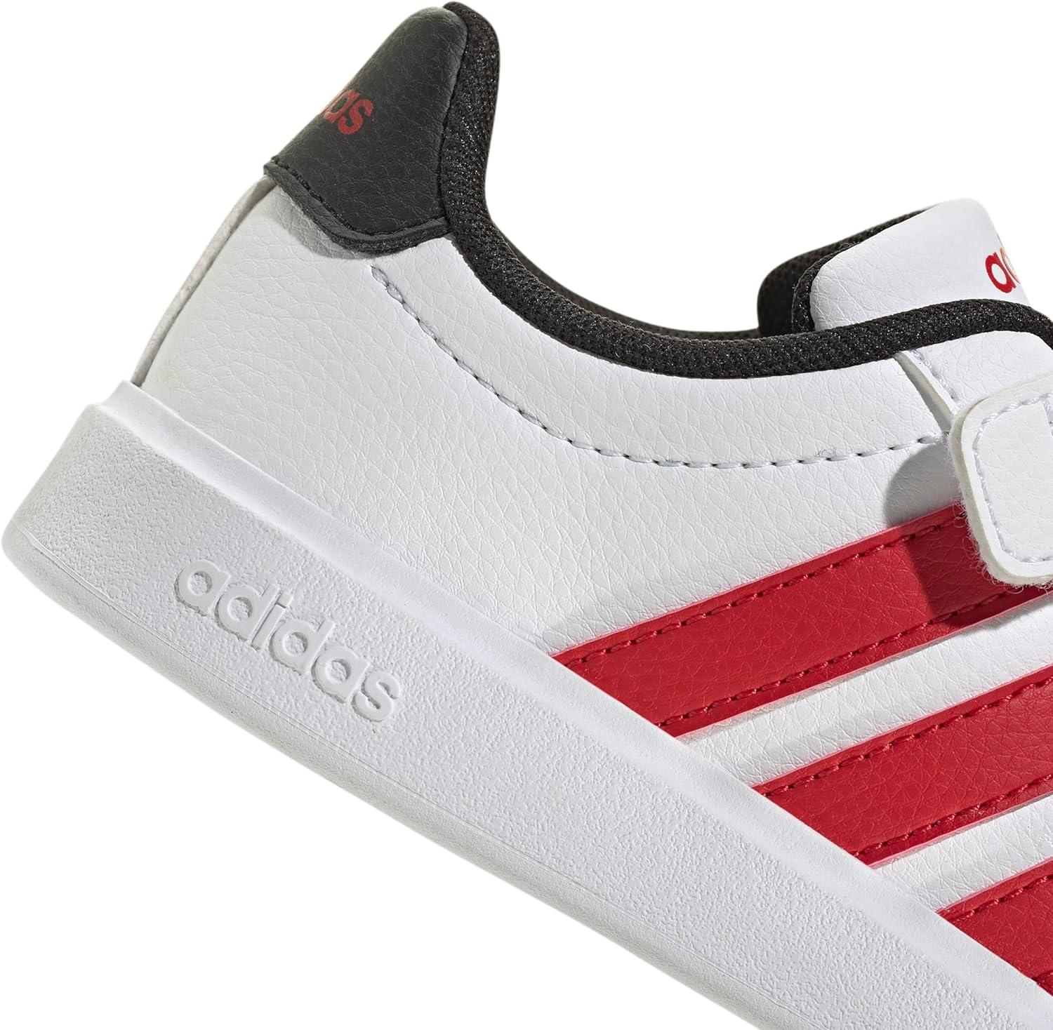 image:imageAdidas UnisexChild Streettalk Elastic Lace amp StrapWhiteBetter ScarletBlack