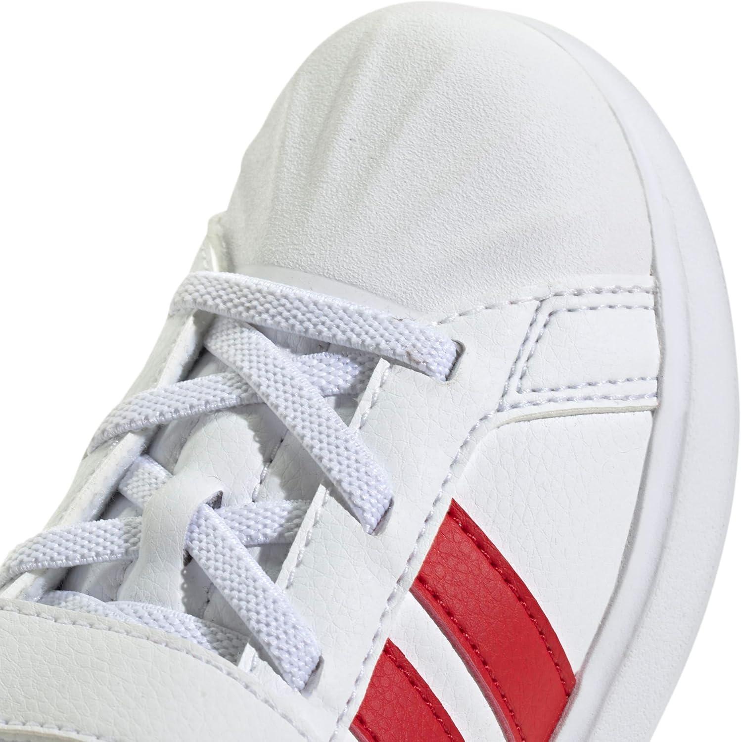 image:imageAdidas UnisexChild Streettalk Elastic Lace amp StrapWhiteBetter ScarletBlack