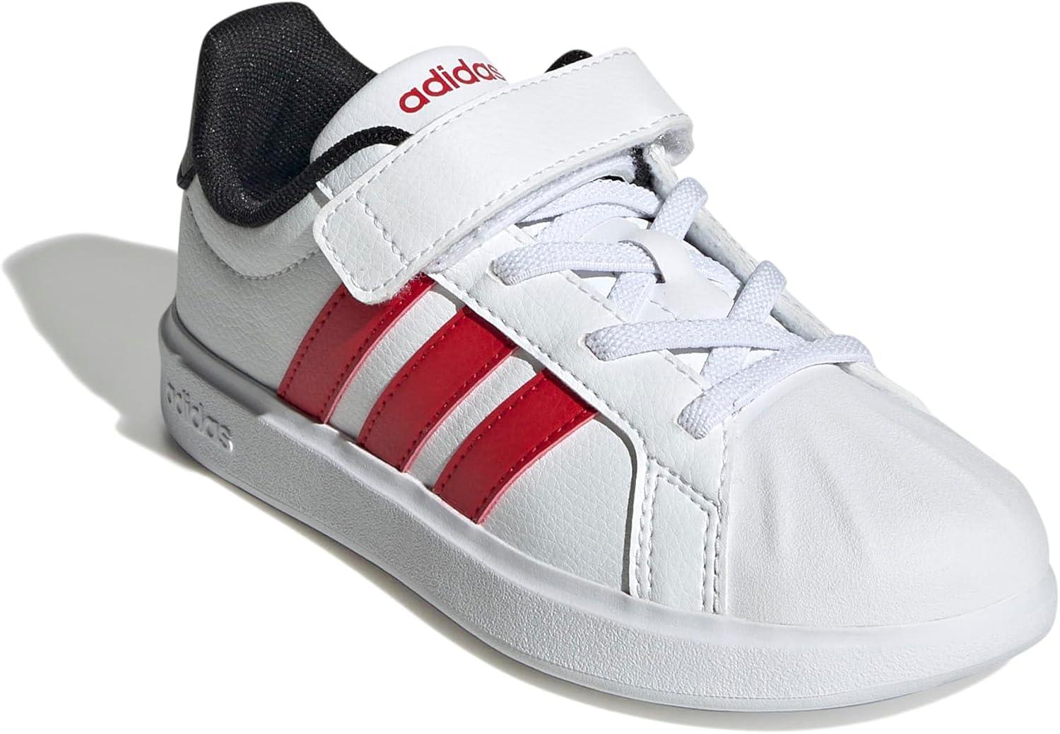 image:imageAdidas UnisexChild Streettalk Elastic Lace amp StrapWhiteBetter ScarletBlack