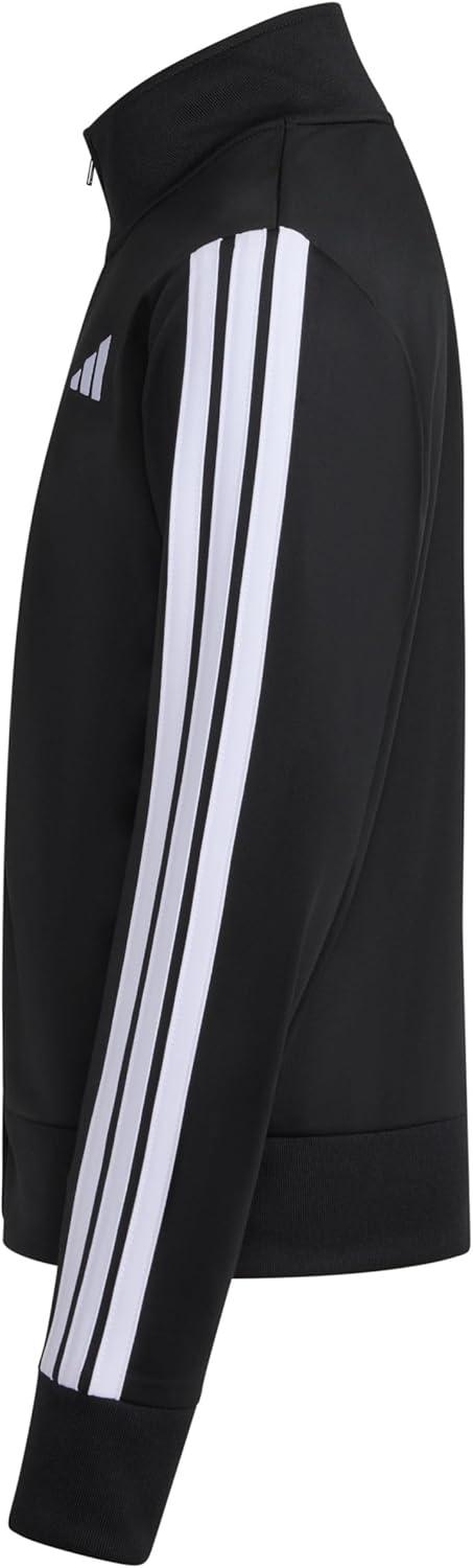 image:imageadidas Big Kid 3Stripe Zip Front Iconic Tricot JacketBlack