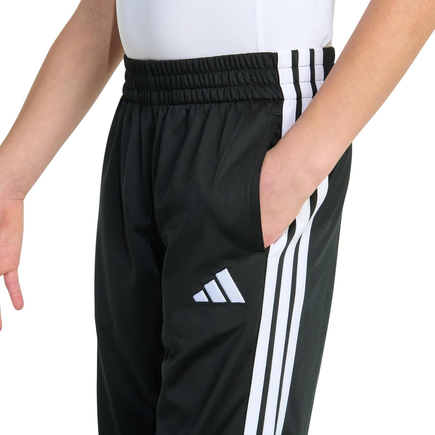 image:imageadidas Boys Big Kids StraightLeg 3Stripe Track PantsBlack