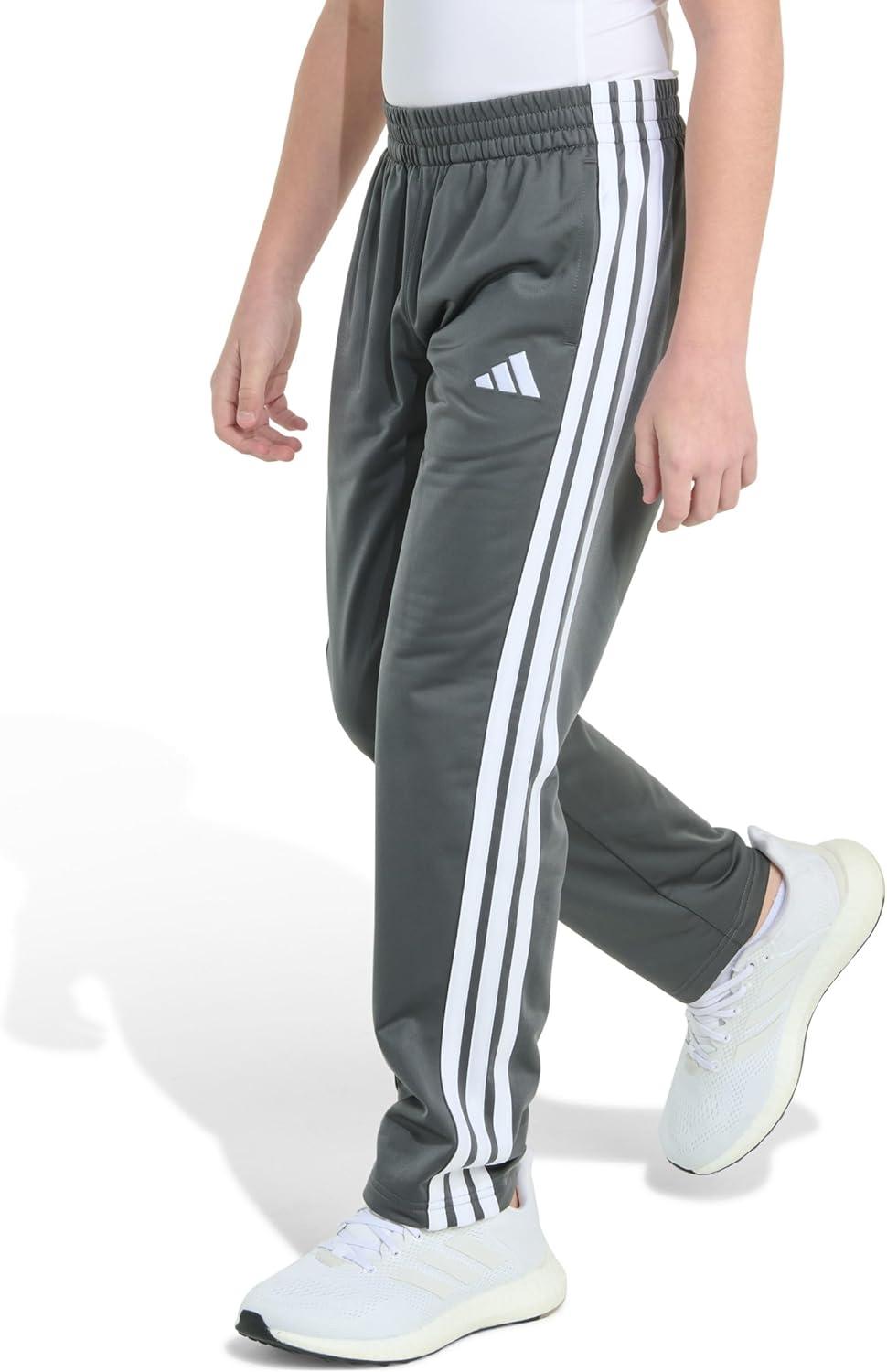 image:imageadidas Boys Big Kids StraightLeg 3Stripe Track PantsDark Grey