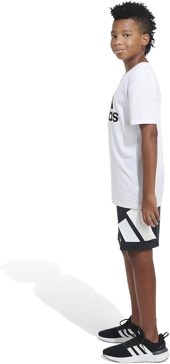 image:imageadidas Boys Elastic Waistband Performance ShortsBlack