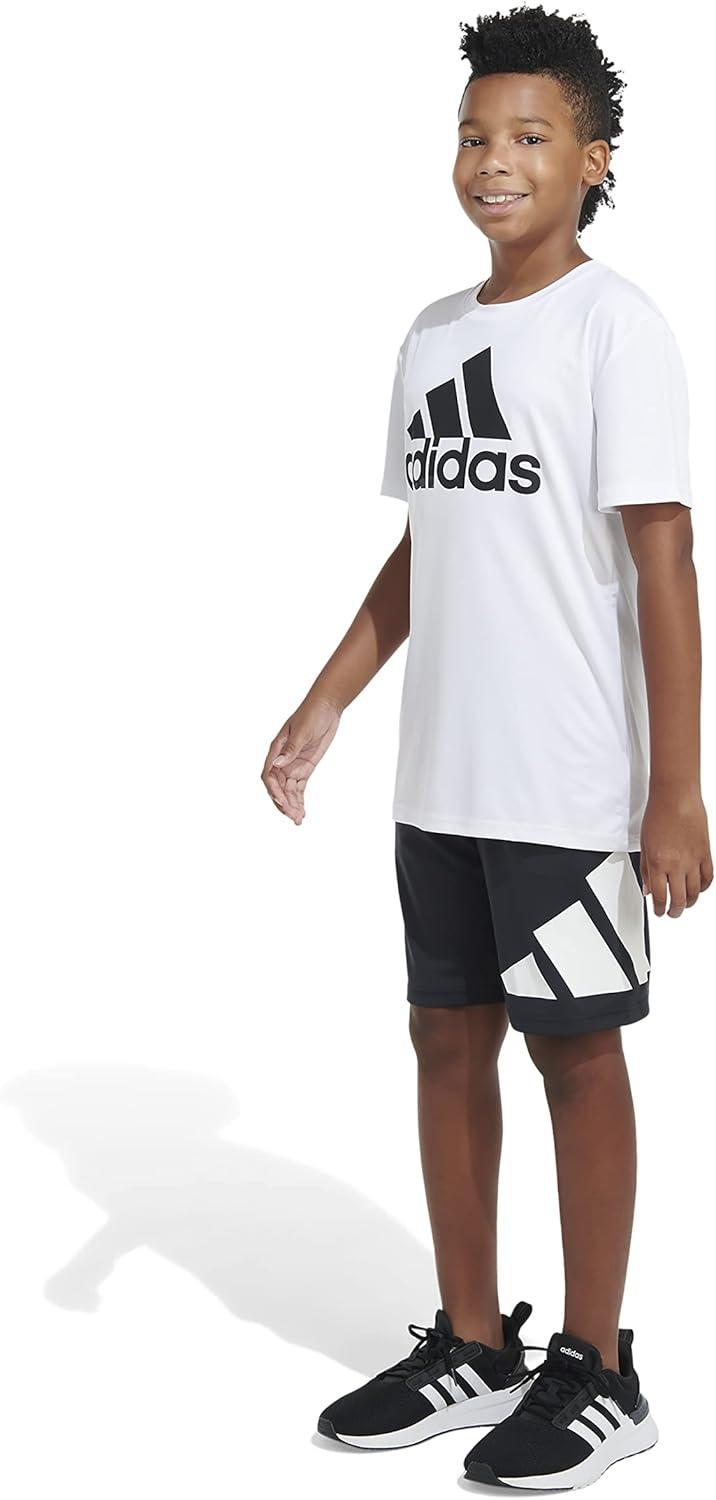 image:imageadidas Boys Elastic Waistband Performance ShortsBlack