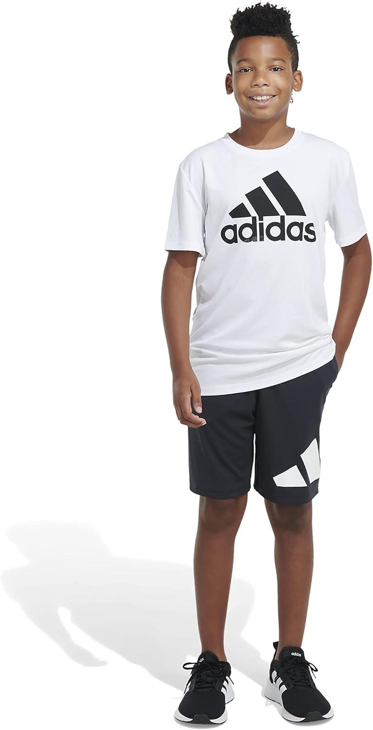image:imageadidas Boys Elastic Waistband Performance ShortsBlack