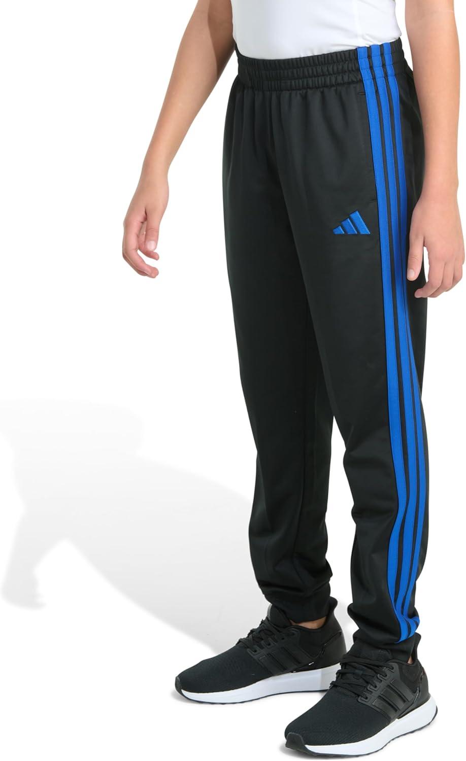 image:imageadidas Boys Tricot 3Stripe JoggerBlack With Blue