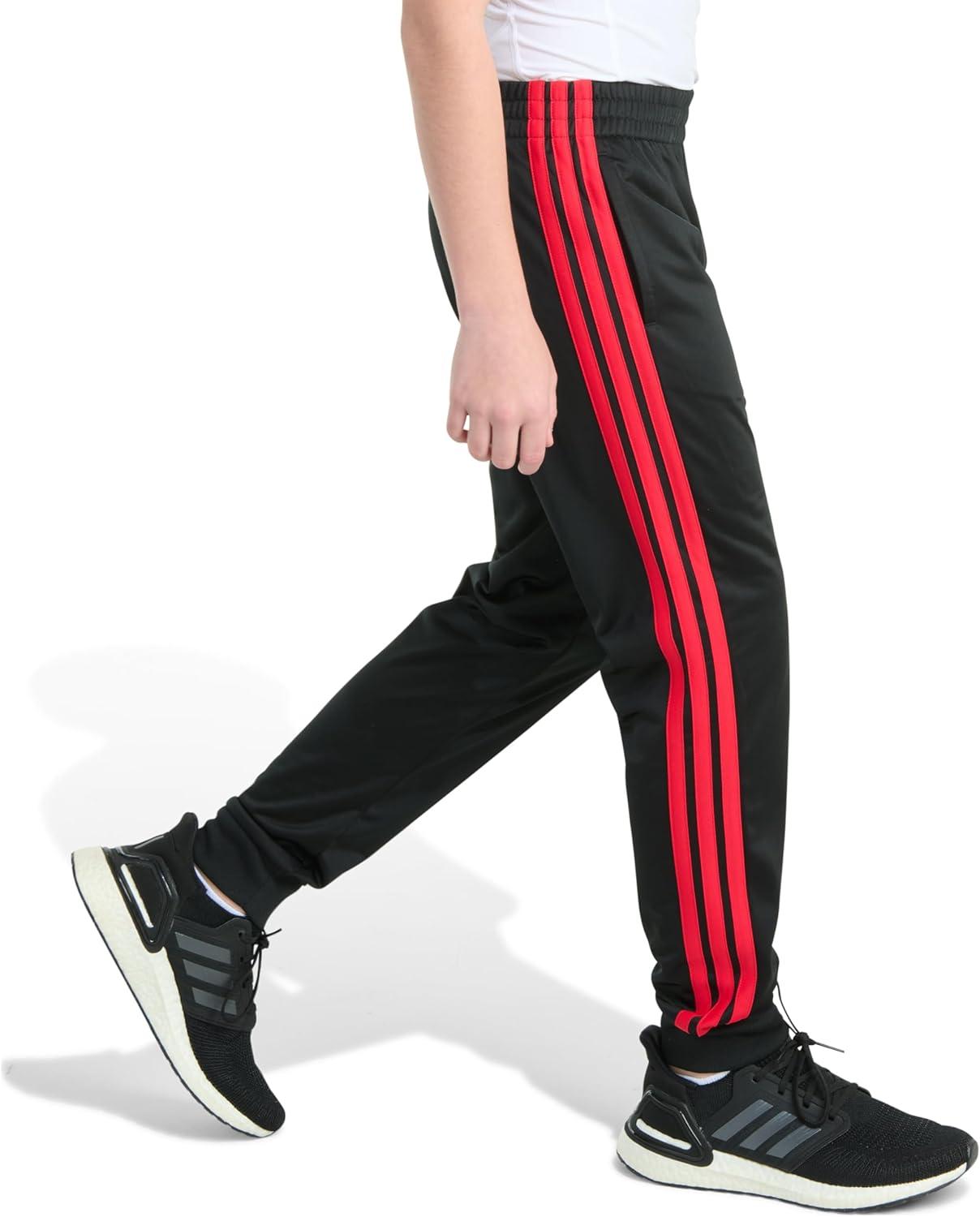 image:imageadidas Boys Tricot 3Stripe JoggerBlack With Red