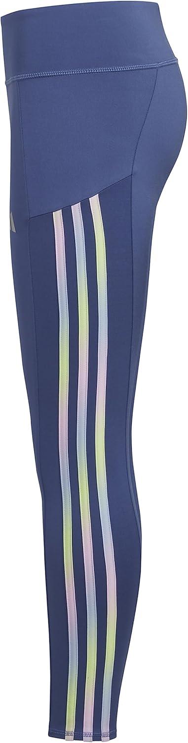 image:imageadidas Girls Detached Waistband 3Stripe Cell Phone Pocket LeggingCrew Blue