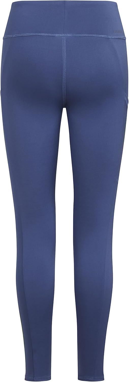 image:imageadidas Girls Detached Waistband 3Stripe Cell Phone Pocket LeggingCrew Blue