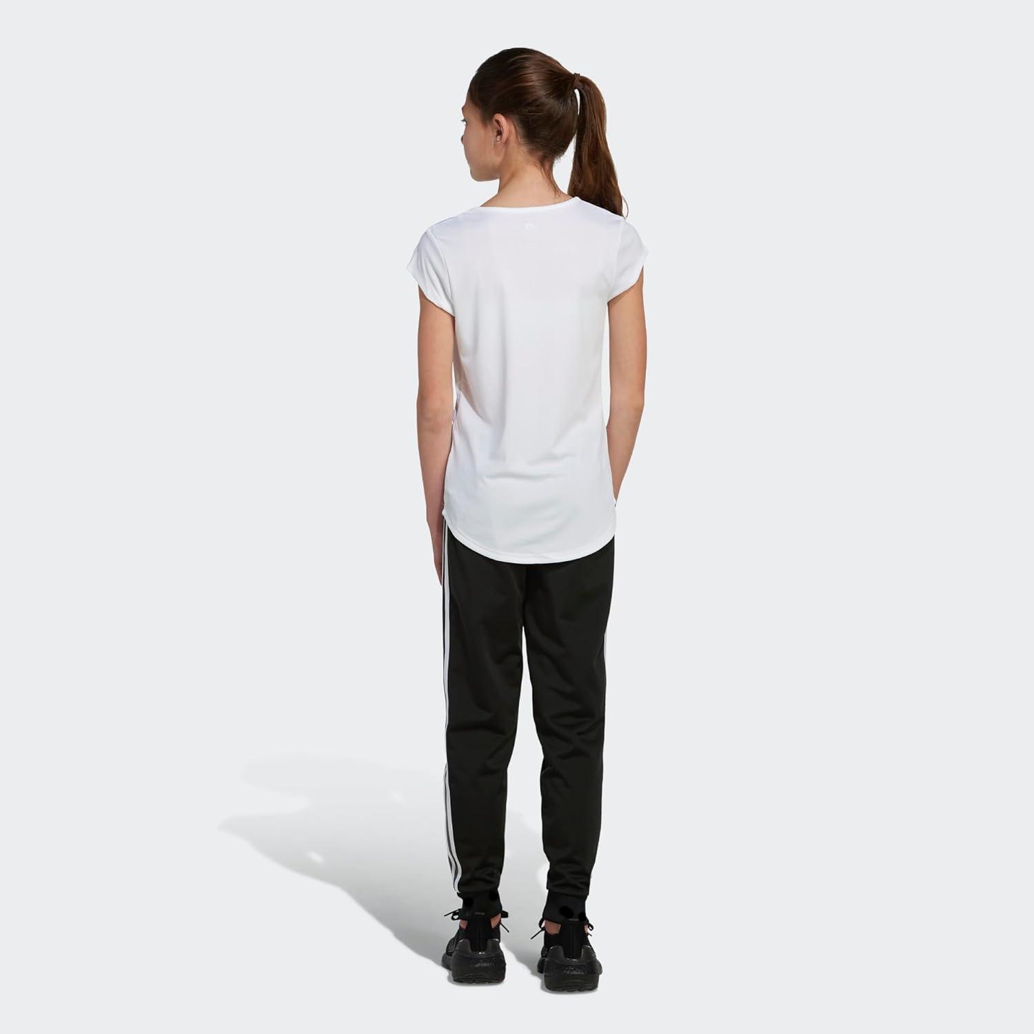 image:imageadidas Girls Short Sleeve Scoop Neck Tee TShirtWhite