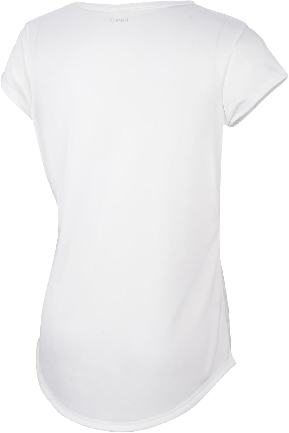 image:imageadidas Girls Short Sleeve Scoop Neck Tee TShirtWhite