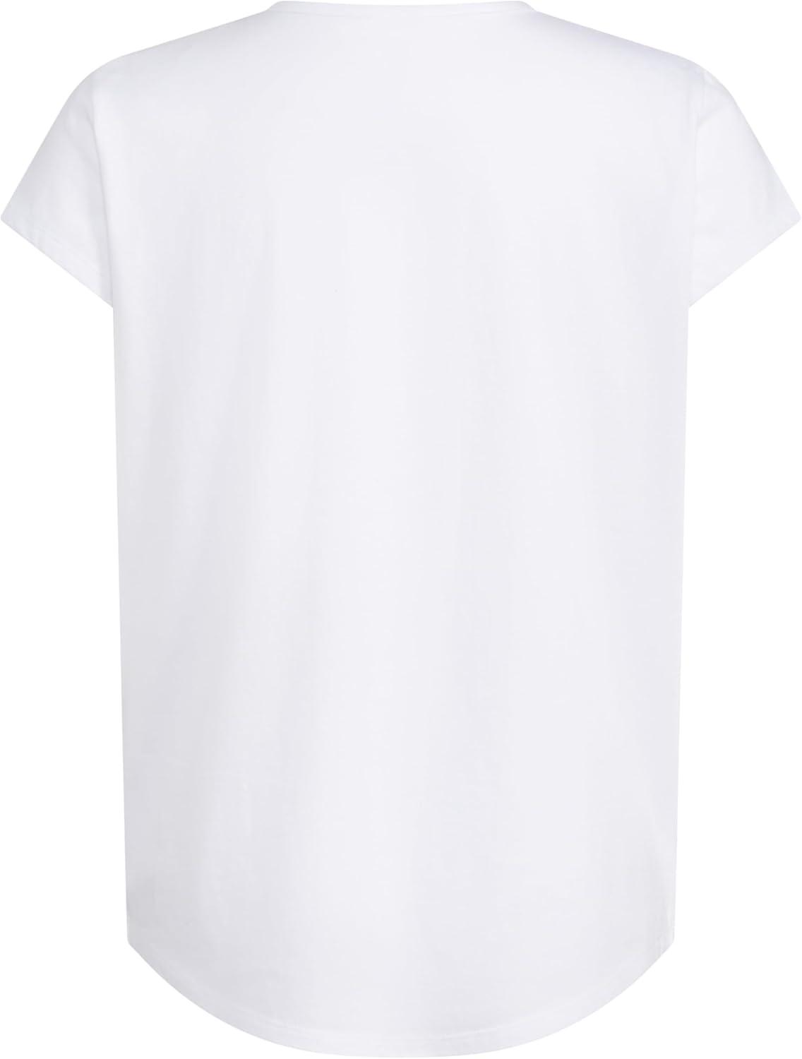 image:imageadidas Girls Short Sleeve Scoop Neck Tee TShirtWhite With Light Blue