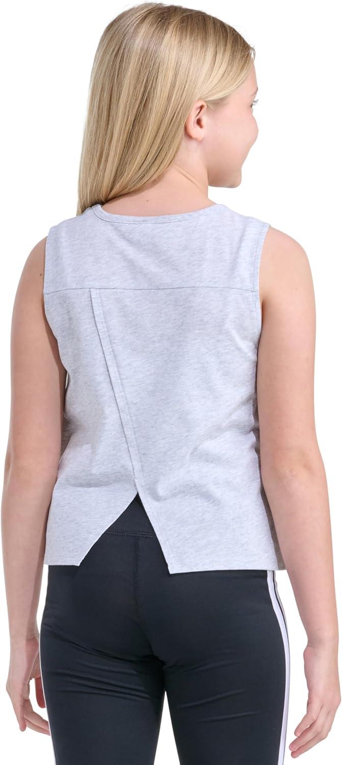 image:imageadidas Girls Sleeveless Swing Back Vent TankGrey Multi