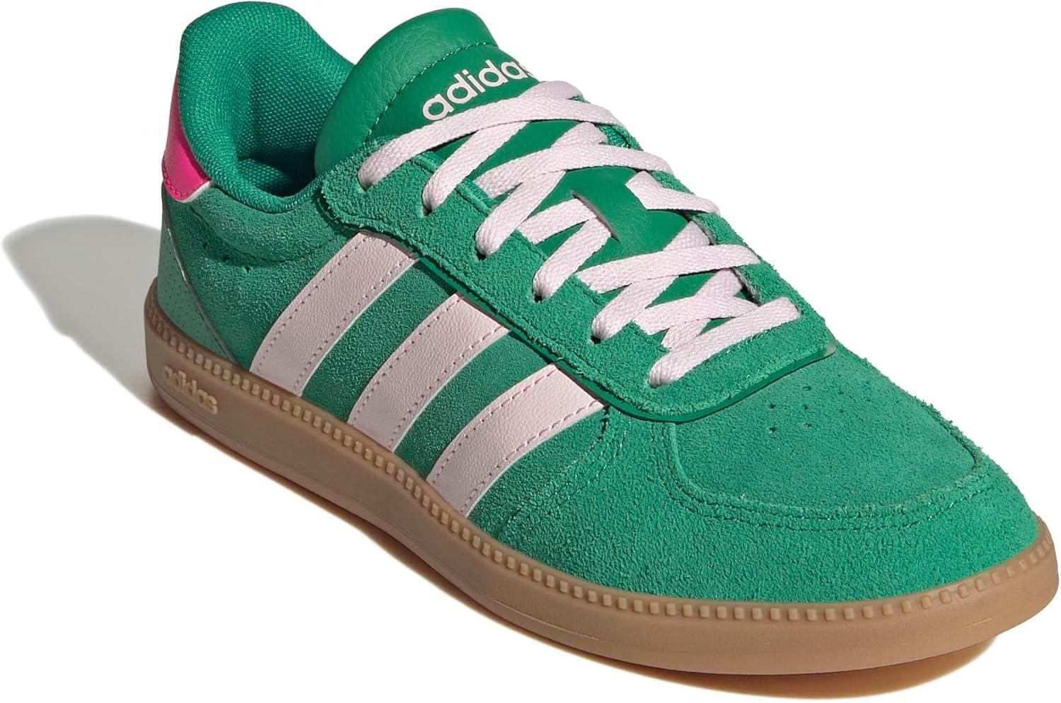 image:imageadidas Kids Breaknet SleekCourt GreenClear PinkLucid Pink