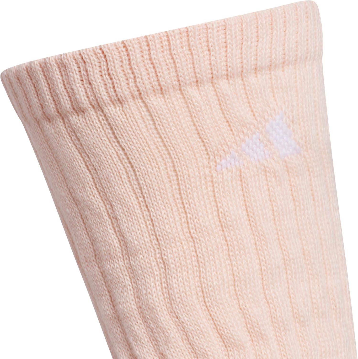 image:imageadidas womens Athletic Scrunch Crew Sock 3 Pairs Loose Slouchy FitBlush PinkWonder WhiteCrystal Linen Beige