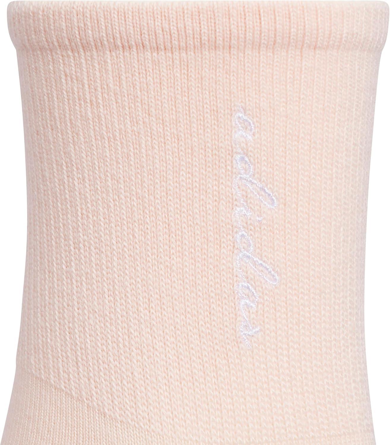image:imageadidas womens Luxe High Quarter Sock 3 Pairs Script LogoBlush PinkWonder WhiteDusky Bronze Brown