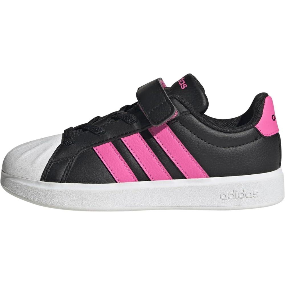 image:imageAdidas UnisexChild Streettalk Elastic Lace amp StrapBlackLucid PinkWhite