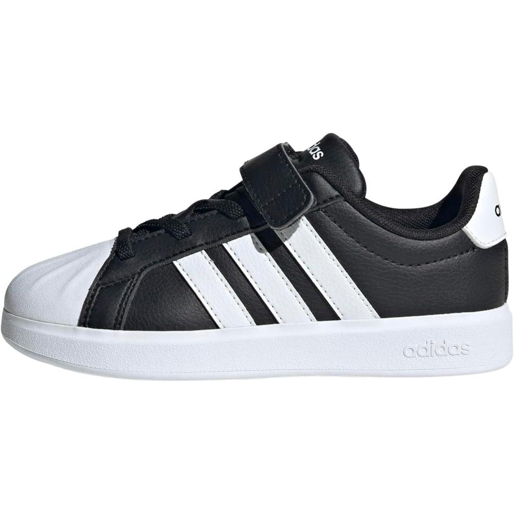 image:imageAdidas UnisexChild Streettalk Elastic Lace amp StrapBlackWhiteWhite