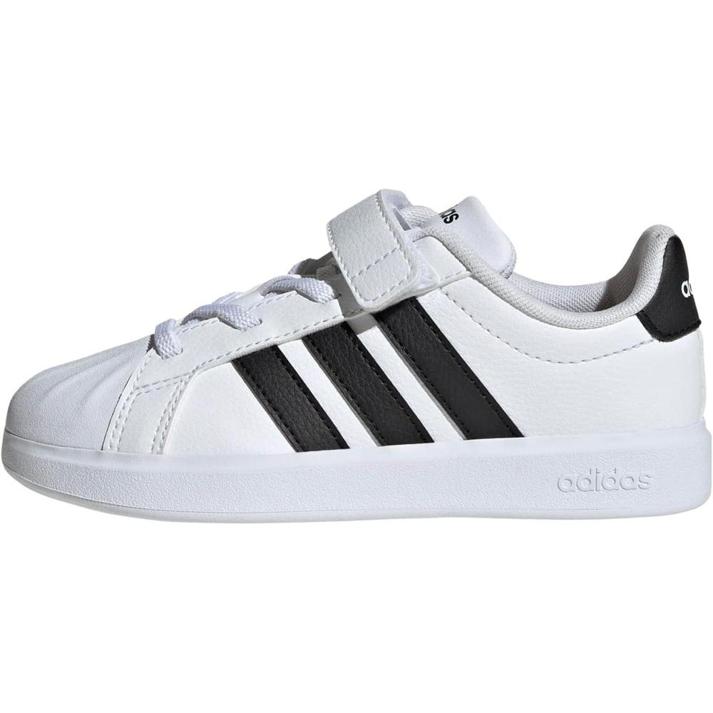 image:imageAdidas UnisexChild Streettalk Elastic Lace amp StrapWhiteBlackBlack