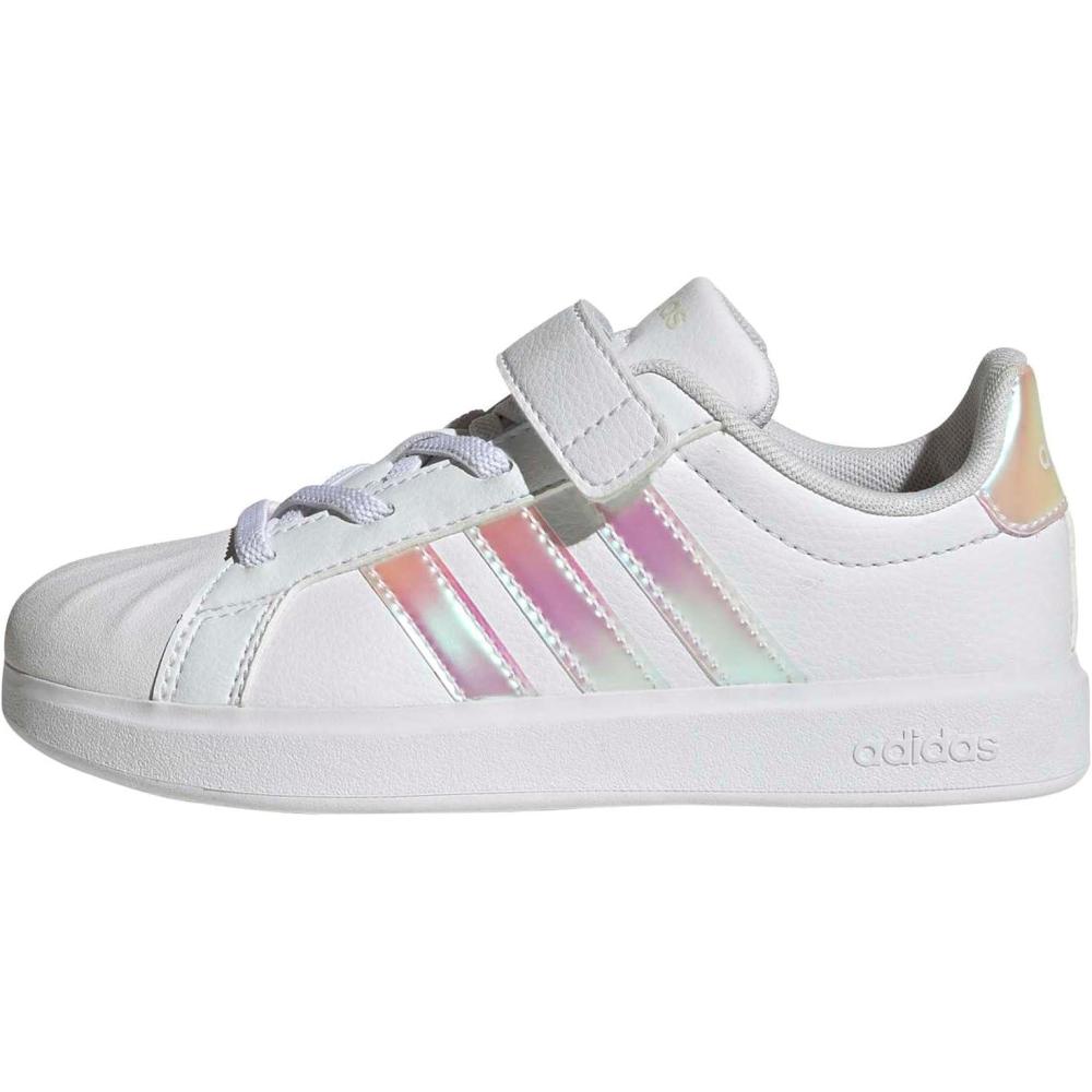 image:imageAdidas UnisexChild Streettalk Elastic Lace amp StrapWhiteIridescentWhite