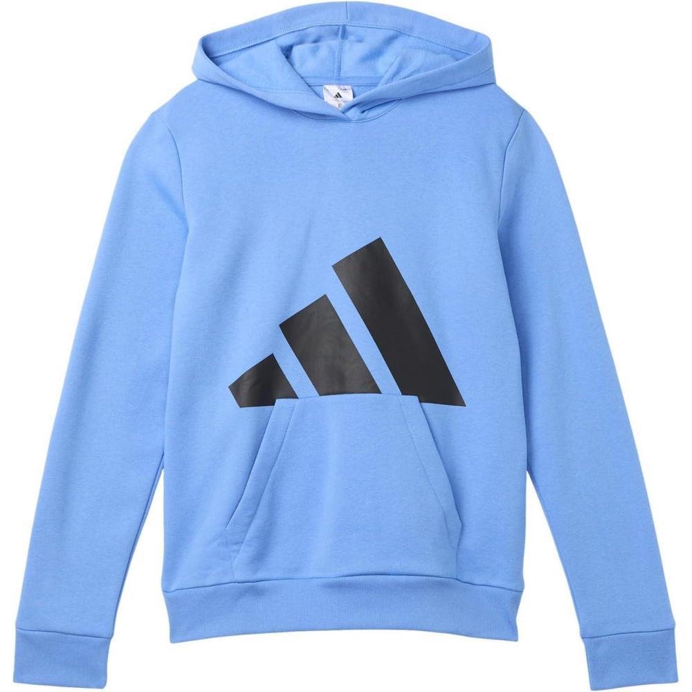 image:imageadidas Boys Long Sleeve Essential Big Logo Fleece Pullover HoodieBlue Fusion