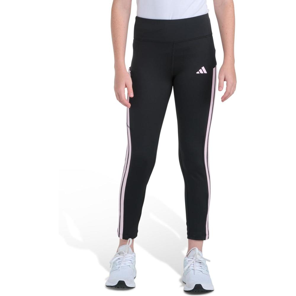 image:imageadidas Girls Detached Waistband 3Stripe Cell Phone Pocket LeggingBlack With Pink