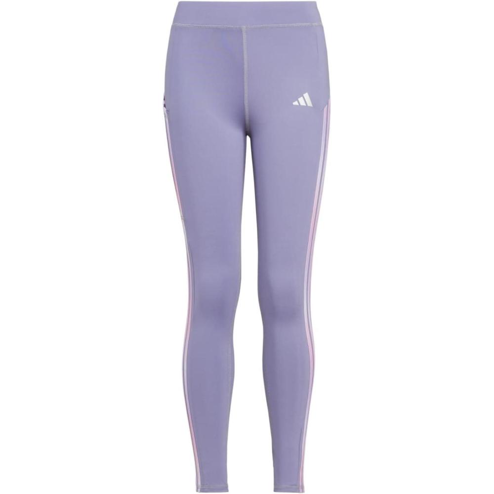 image:imageadidas Girls Detached Waistband 3Stripe Cell Phone Pocket LeggingSilver Violet