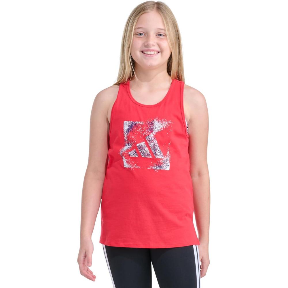 image:imageadidas Girls Sleeveless Racer Back TankB Red