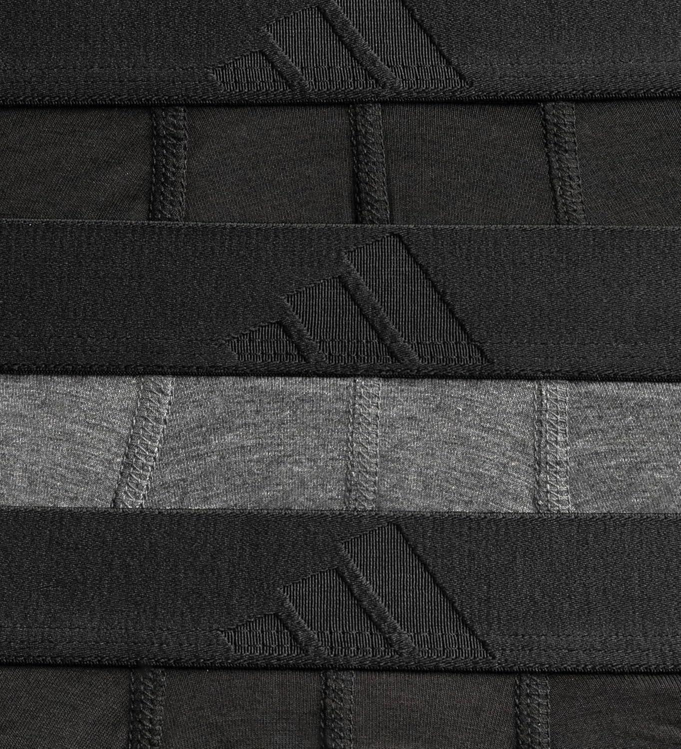 image:imageadidas Mens Luxe Underwear 3Pack Boxer Briefs or Trunks Premium Ultra Soft ComfortBlackHeather BlackBlackBoxer Brief