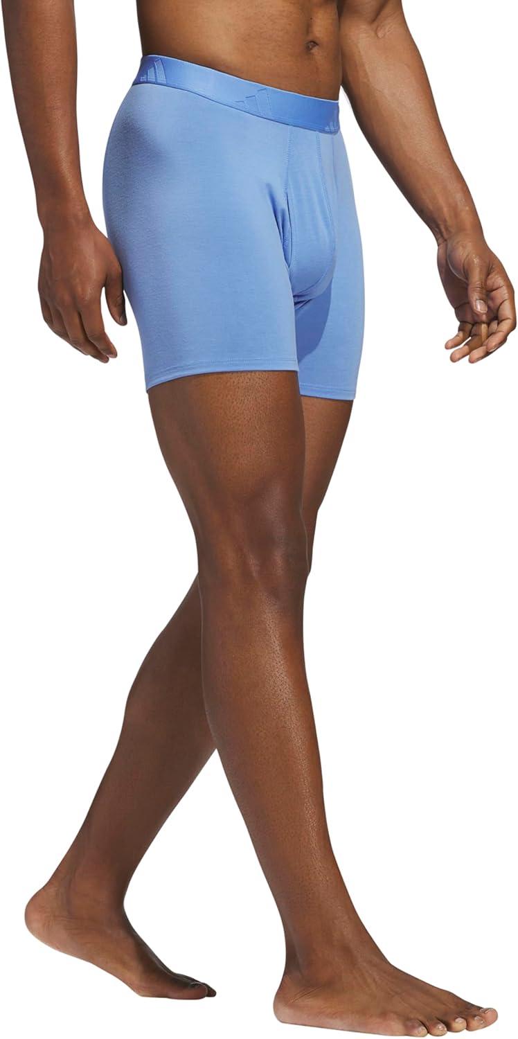 image:imageadidas Mens Luxe Underwear 3Pack Boxer Briefs or Trunks Premium Ultra Soft ComfortBlue FusionBlackGreyBoxer Brief