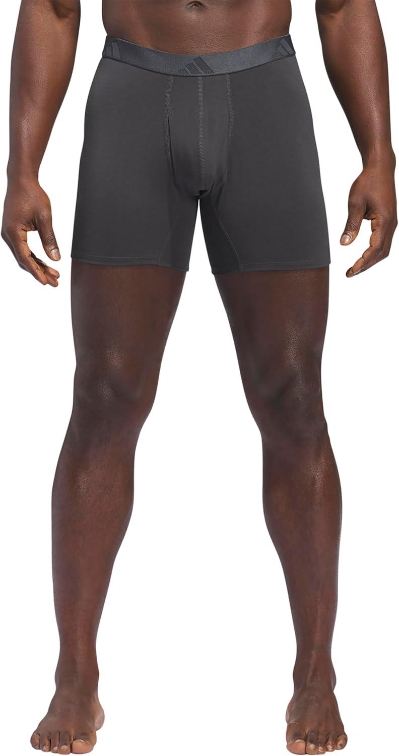 image:imageadidas Mens Luxe Underwear 3Pack Boxer Briefs or Trunks Premium Ultra Soft ComfortCarbon GreyHeather Dark GreyBlackBoxer Brief